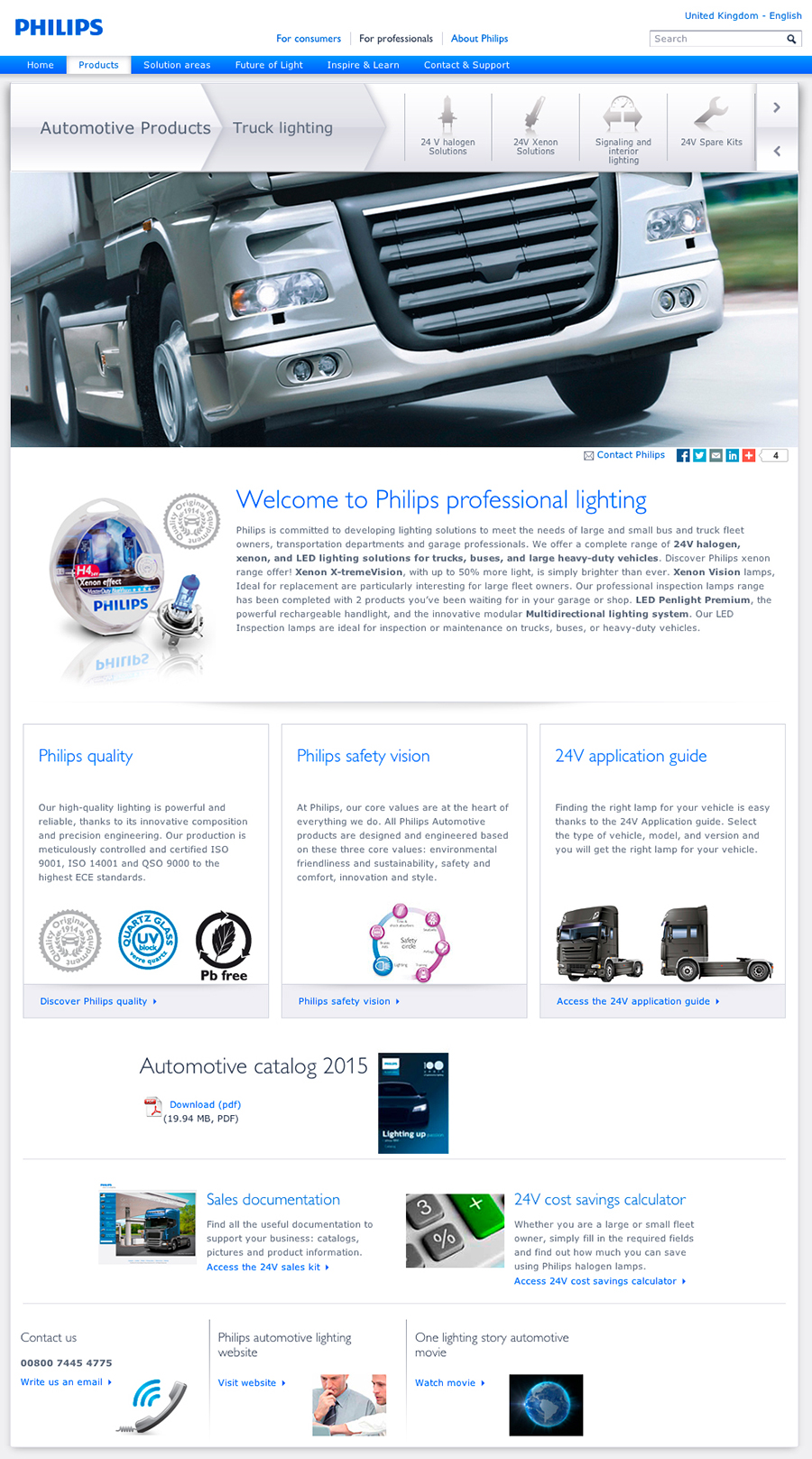 Philips automotive professional website - home page